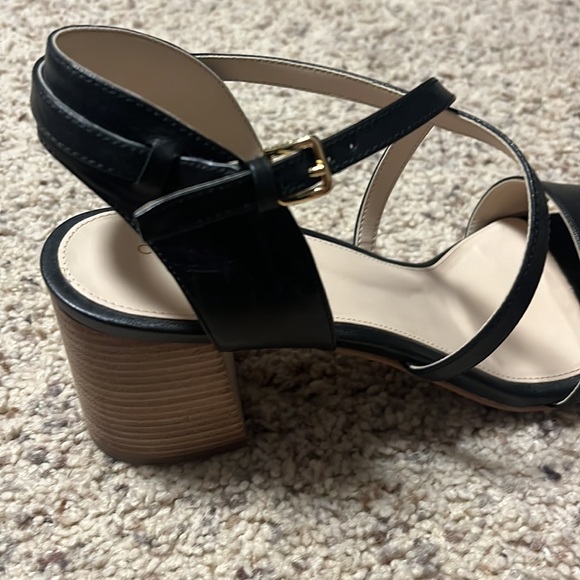 Cole Haan Black Strappy Block Heeled Sandals 8 - Picture 5 of 11